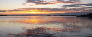 sunset on the Big Sound