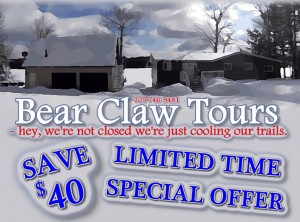 Bear Claw Tours Holiday promo