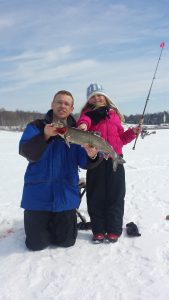 Ice fishing for Lake Trout