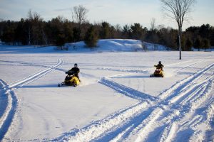 Snowmobiling in Parry Sound, Ontario