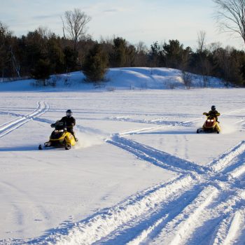 Snowmobiling in Parry Sound, Ontario